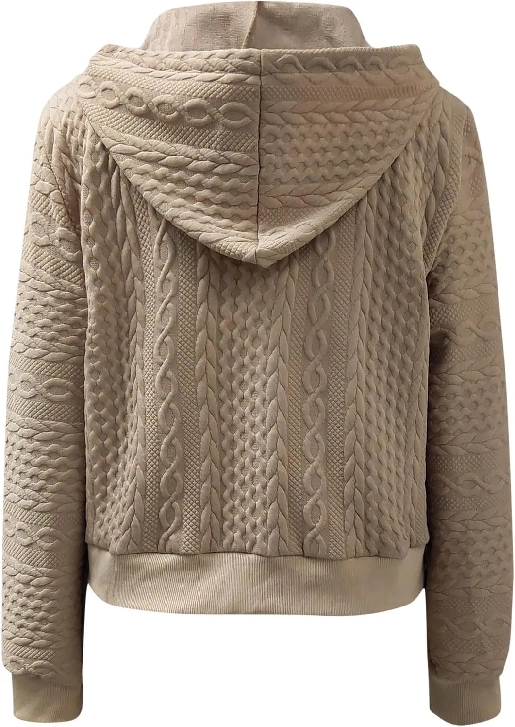 2024 Womens Short Winter Coats Dressy Casual Full Zip Up Petite Jackets Trendy Fashion Jacquard Sweater Cardigan Plus Size