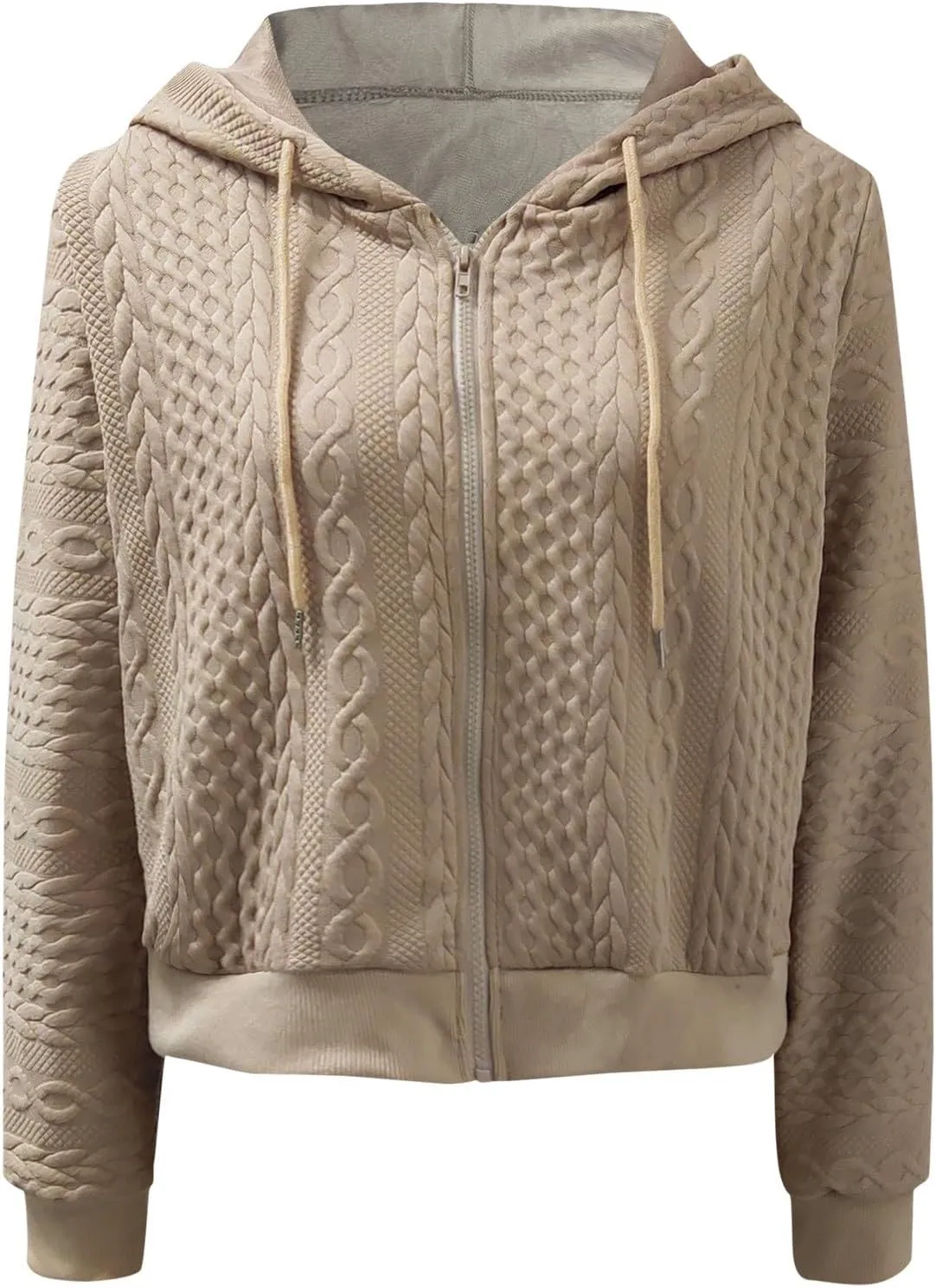 2024 Womens Short Winter Coats Dressy Casual Full Zip Up Petite Jackets Trendy Fashion Jacquard Sweater Cardigan Plus Size