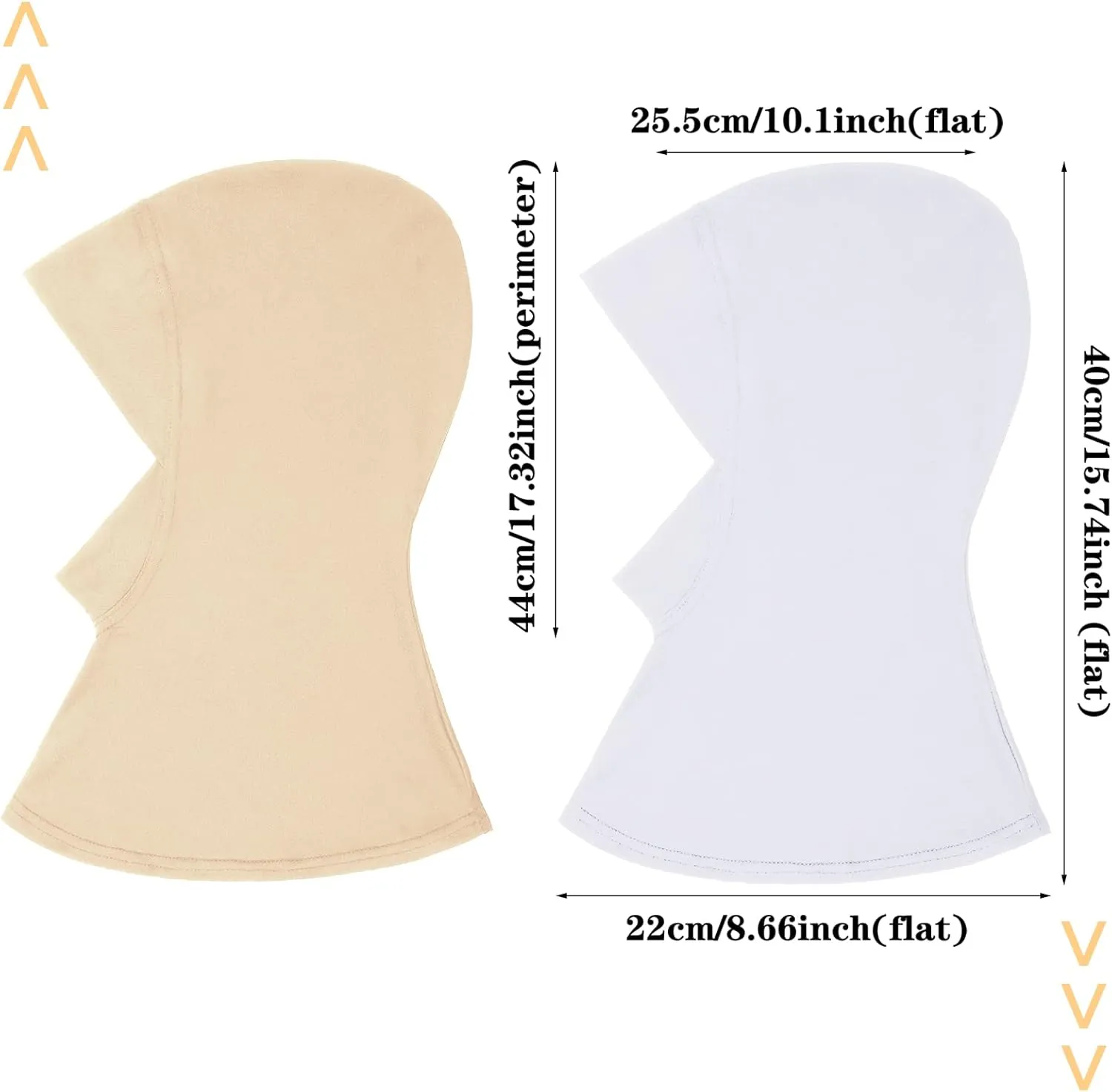 4 Pieces Modal Hijab Cap Adjustable Muslim Stretchy Turban Full Cover Shawl Cap Full Neck Coverage for Lady