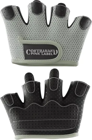 5537 Womens Micro Weight Lifting Gloves w/Grip-Lock Silicone Padding (Pair) - Minimalist Half Gloves - Apple Watch Friendly