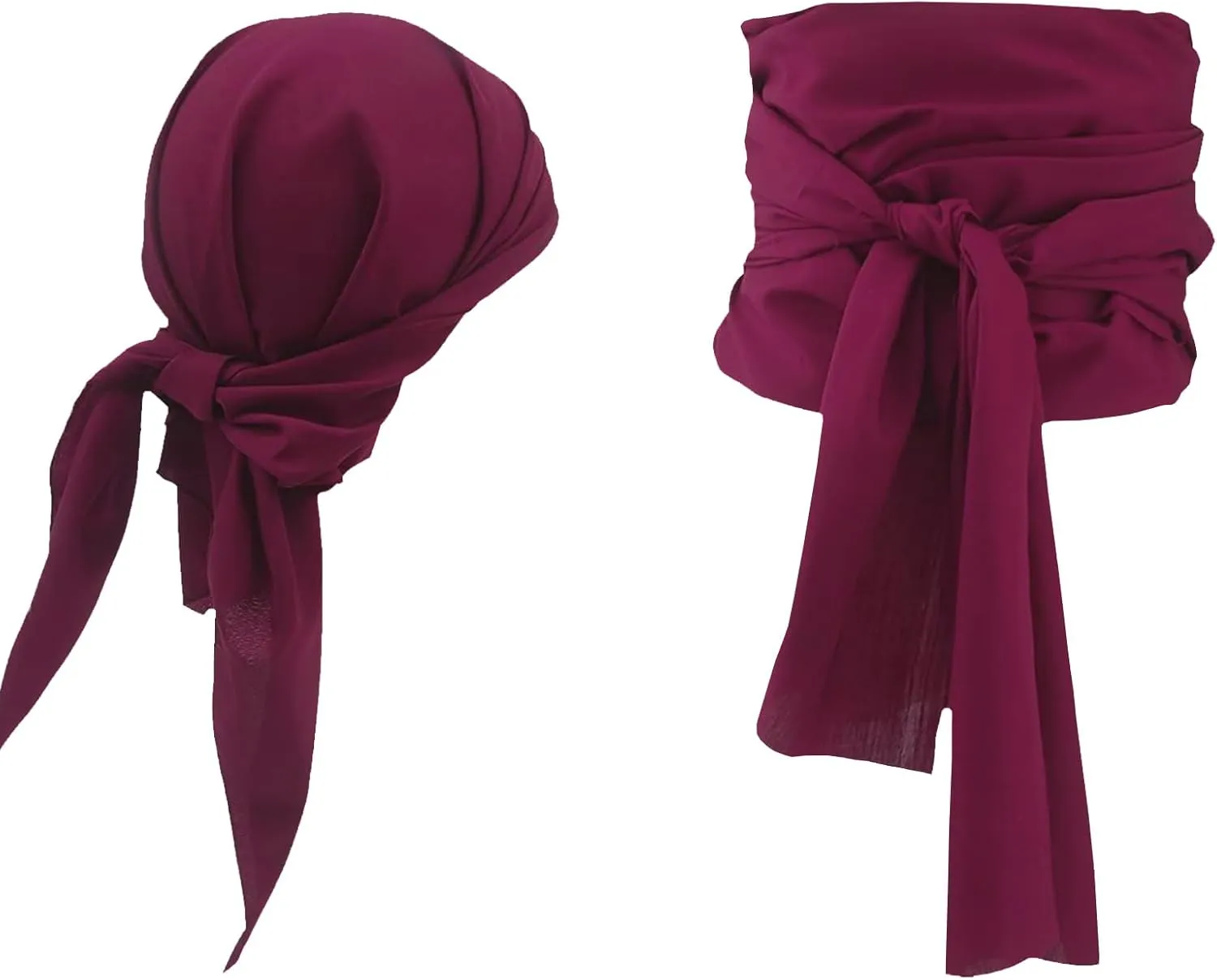 Adult Costume Accessories Set - Women's Pirate Hat, Halloween Head Scarf, and Sash Belt