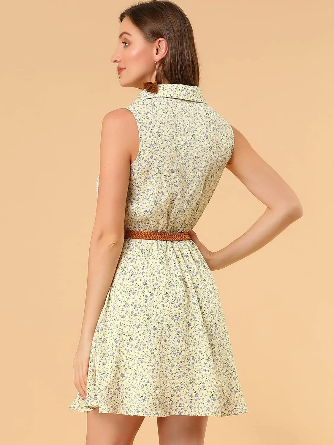 Allegra K womens Belt Dress