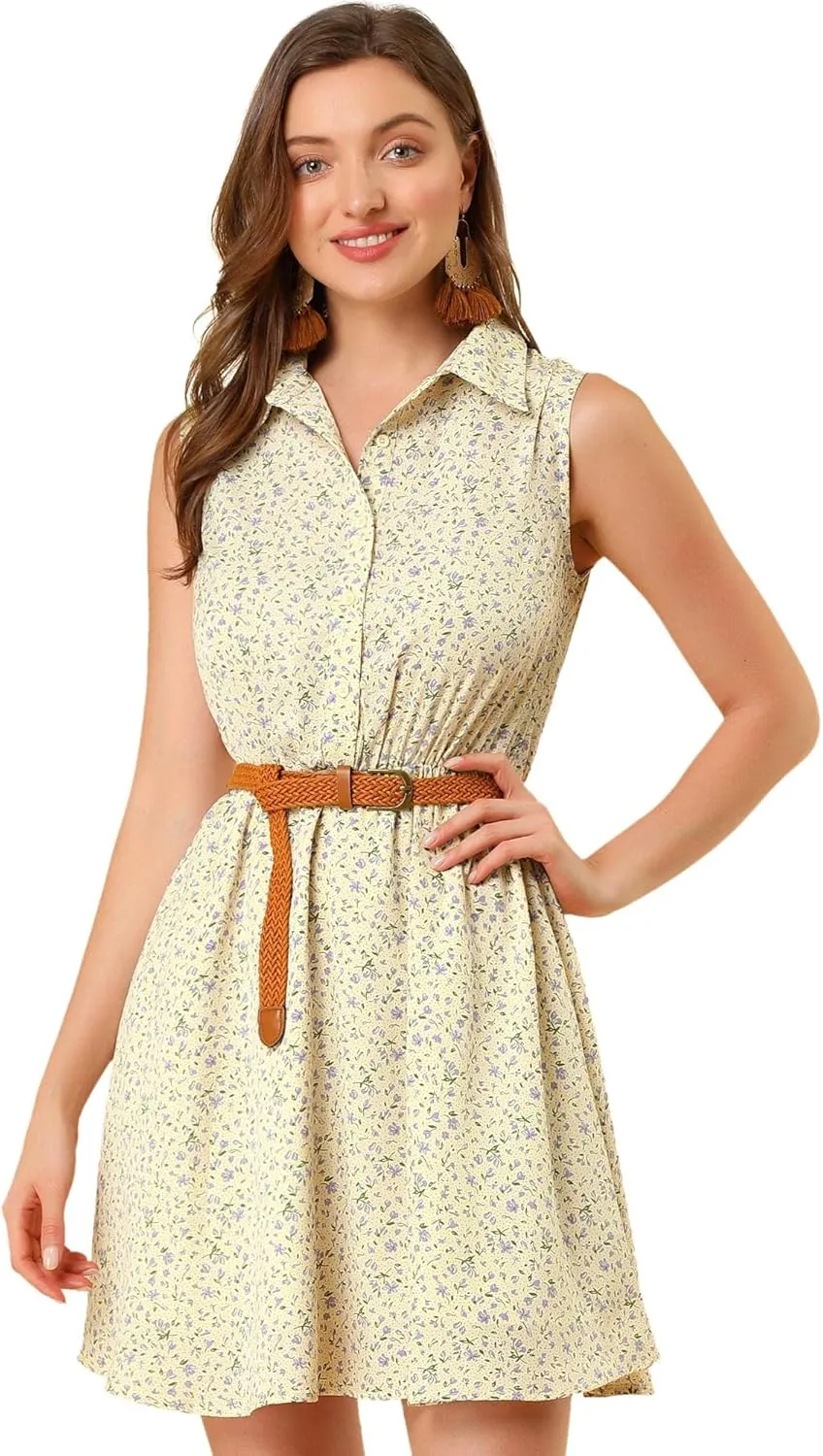Allegra K womens Belt Dress
