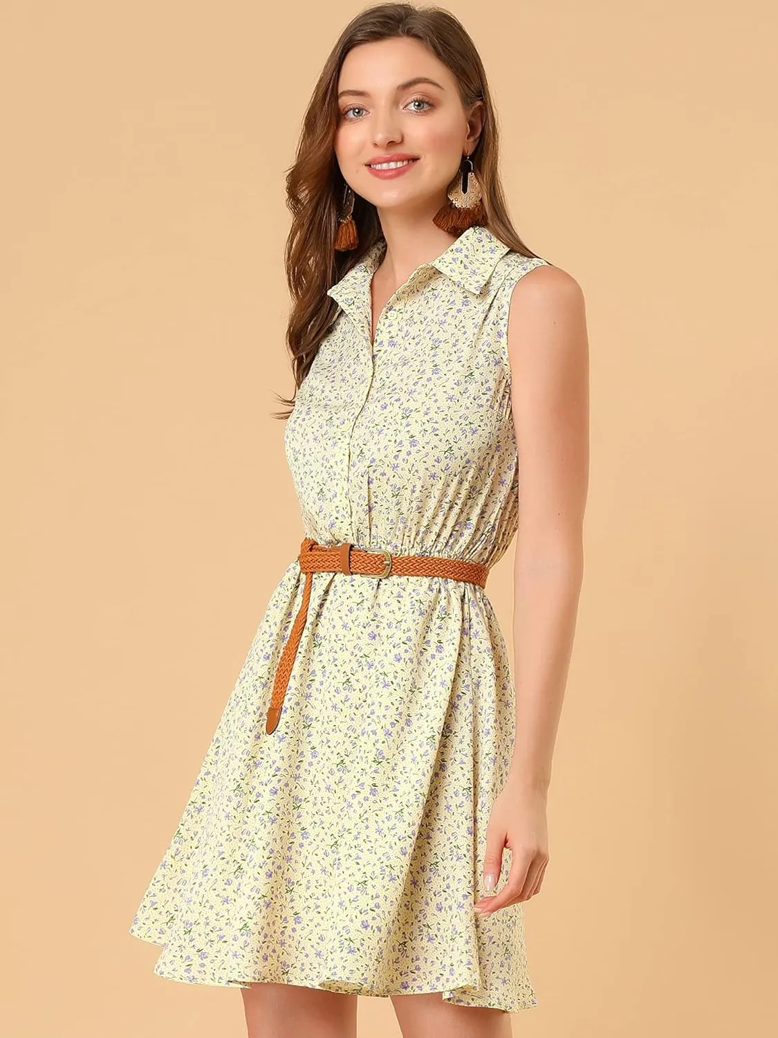 Allegra K womens Belt Dress