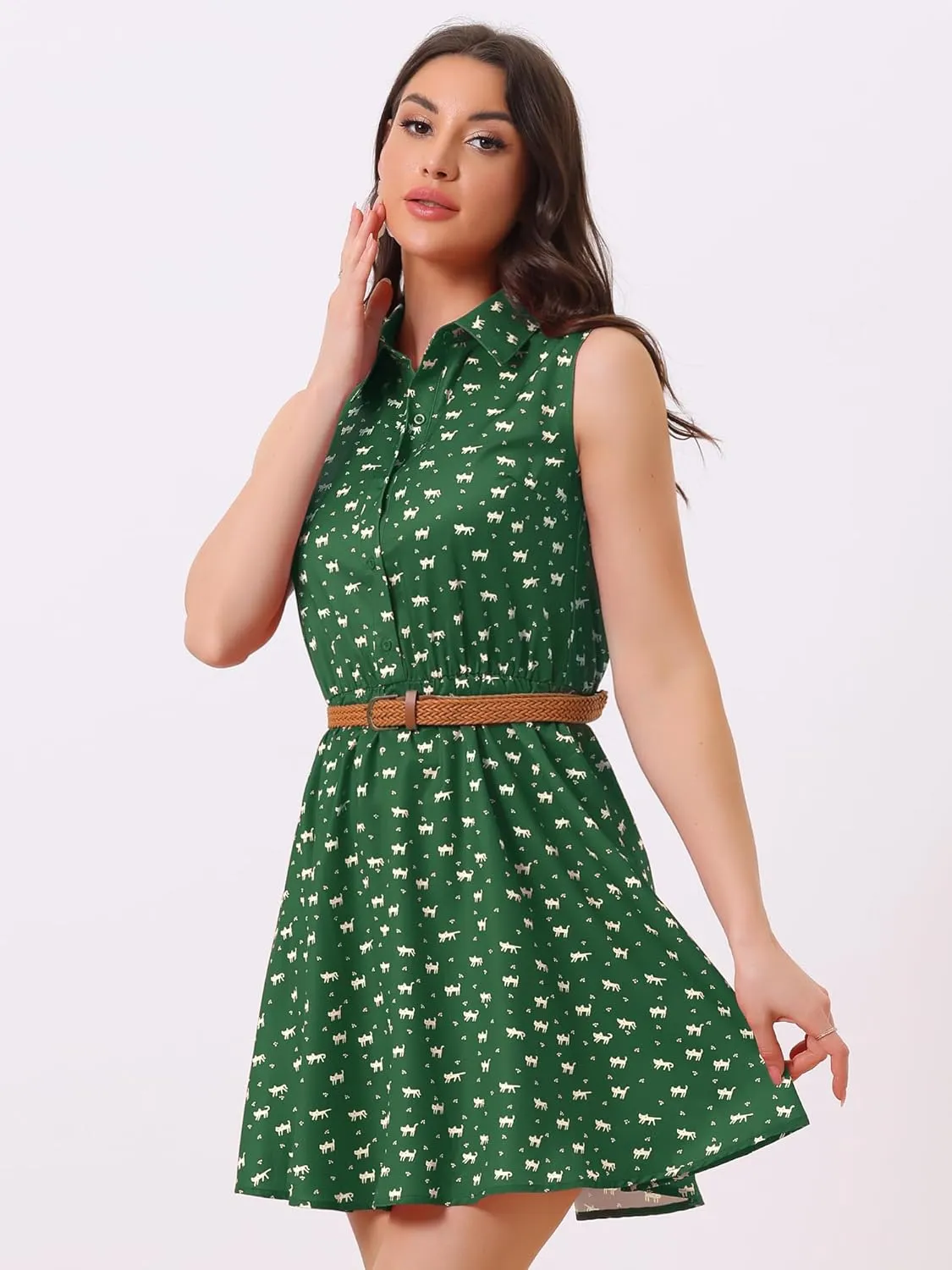 Allegra K womens Belt Dress