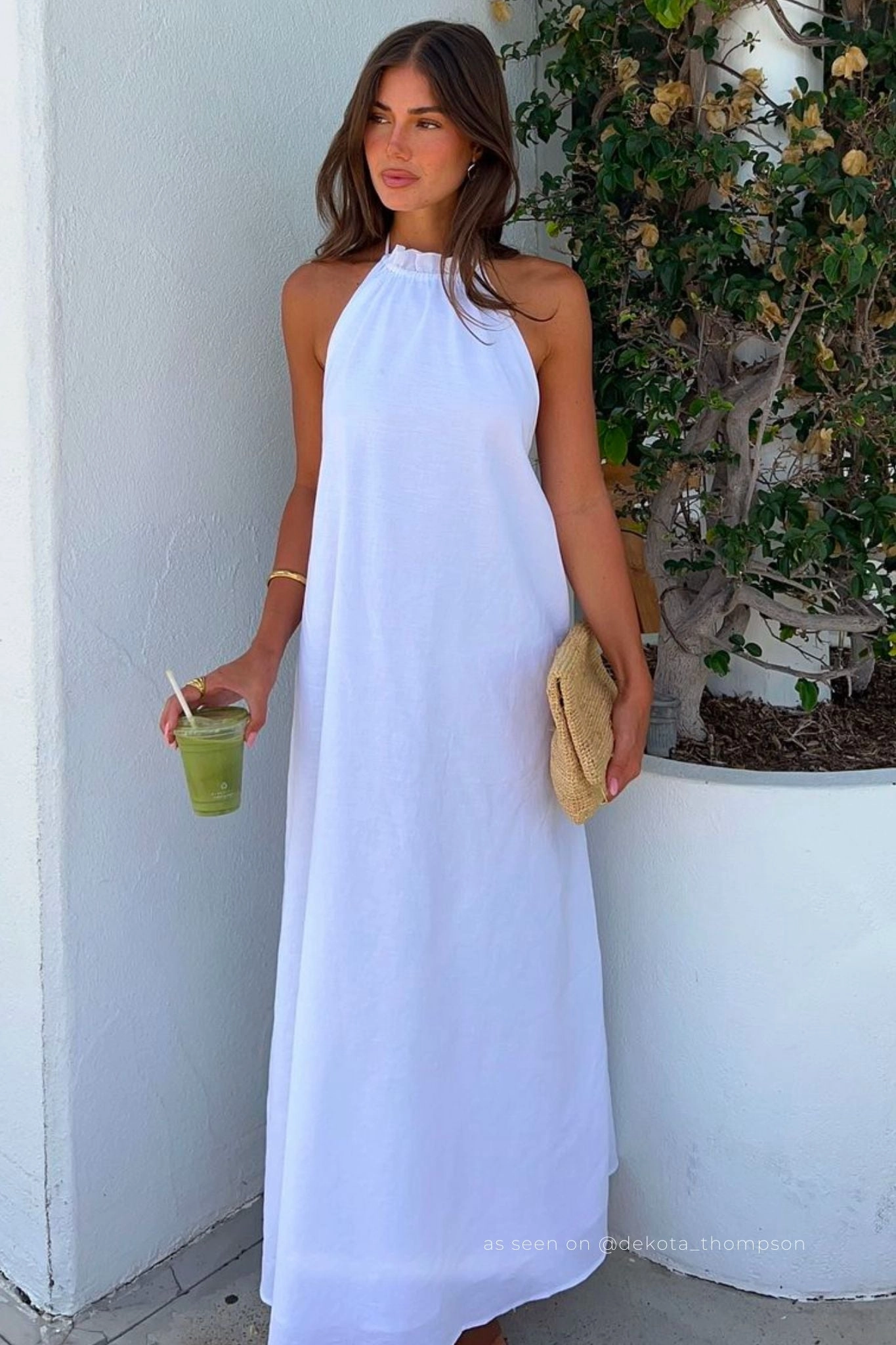 Alysse Halter Maxi Dress - White