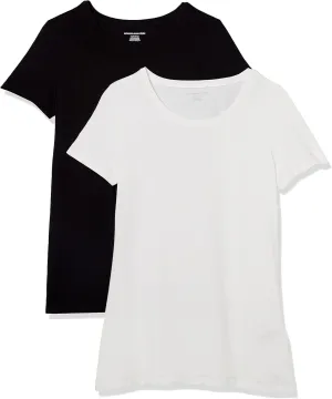 Amazon Essentials Women's Regular-Fit Short-Sleeve Crewneck T-Shirt, Multipacks