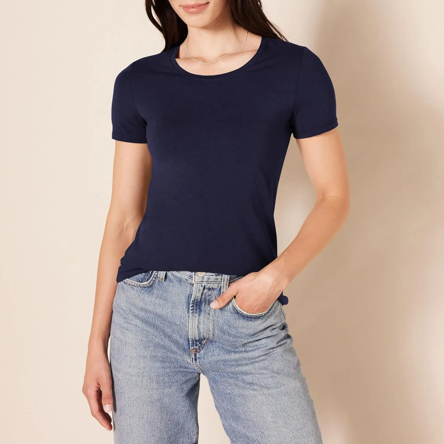 Amazon Essentials Women's Regular-Fit Short-Sleeve Crewneck T-Shirt, Multipacks