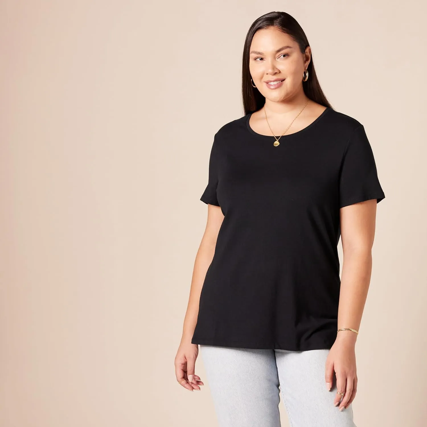Amazon Essentials Women's Regular-Fit Short-Sleeve Crewneck T-Shirt, Multipacks