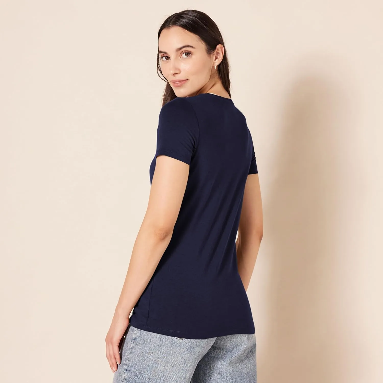 Amazon Essentials Women's Regular-Fit Short-Sleeve Crewneck T-Shirt, Multipacks