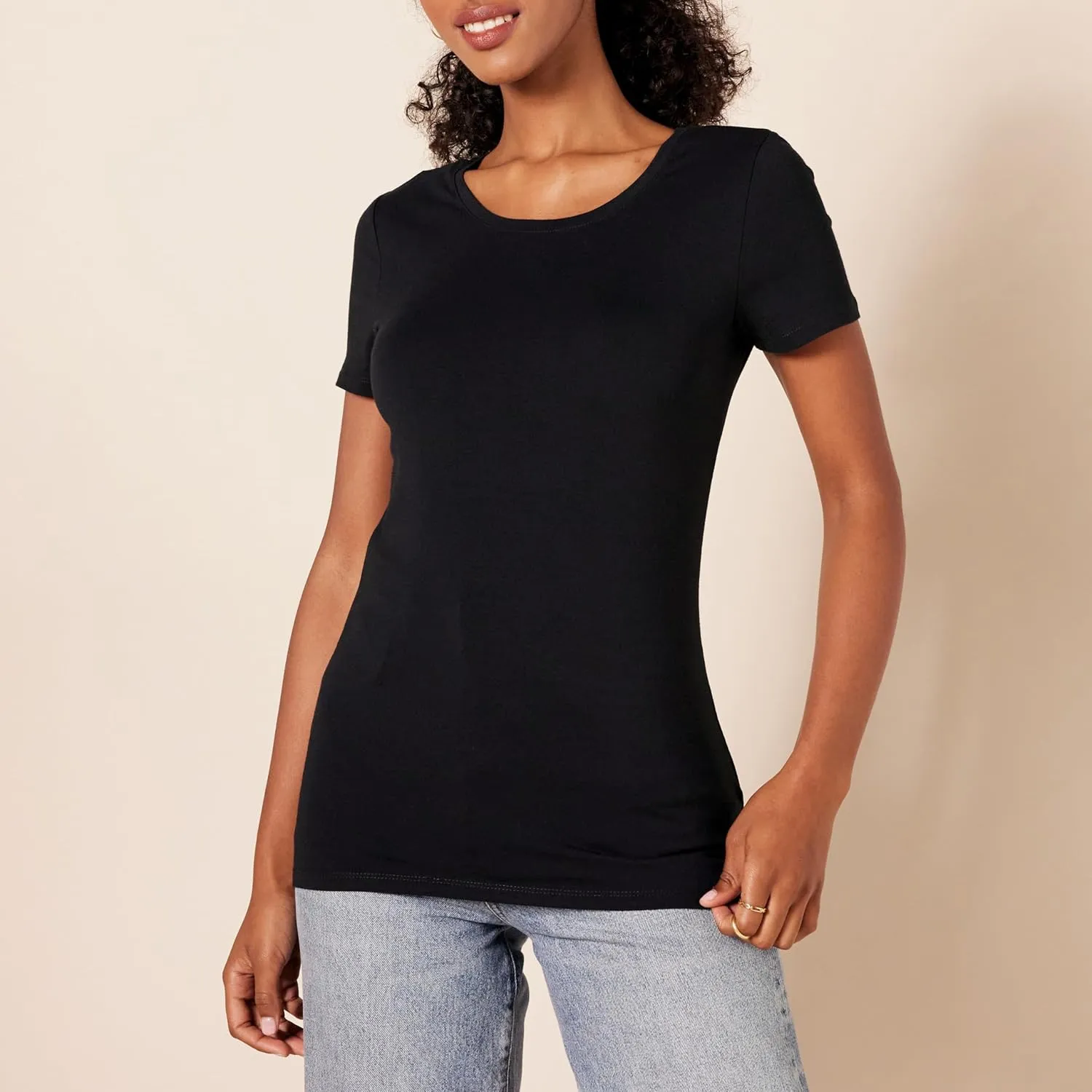 Amazon Essentials Women's Regular-Fit Short-Sleeve Crewneck T-Shirt, Multipacks