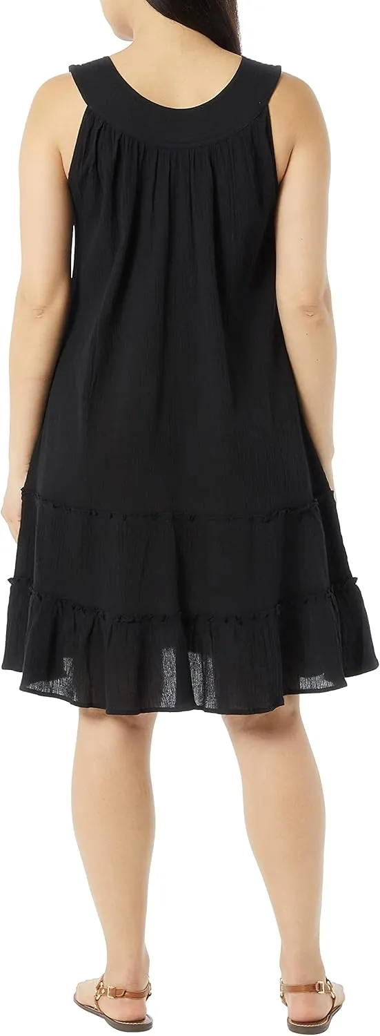 Anthony Richards Women's Crinkle Gauze Sun Dress 100% Cotton Sleeveless Dress