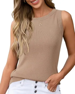 Arach&Cloz Women's Non See Through Summer Business Casual Tanks 2025