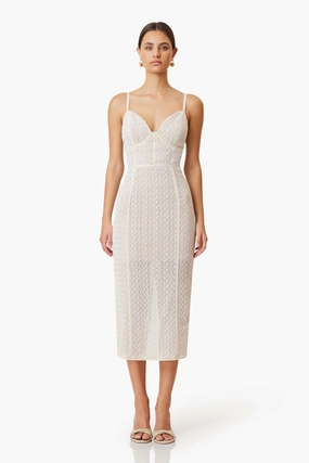 Bella Cocktail Midi Dress - Ivory