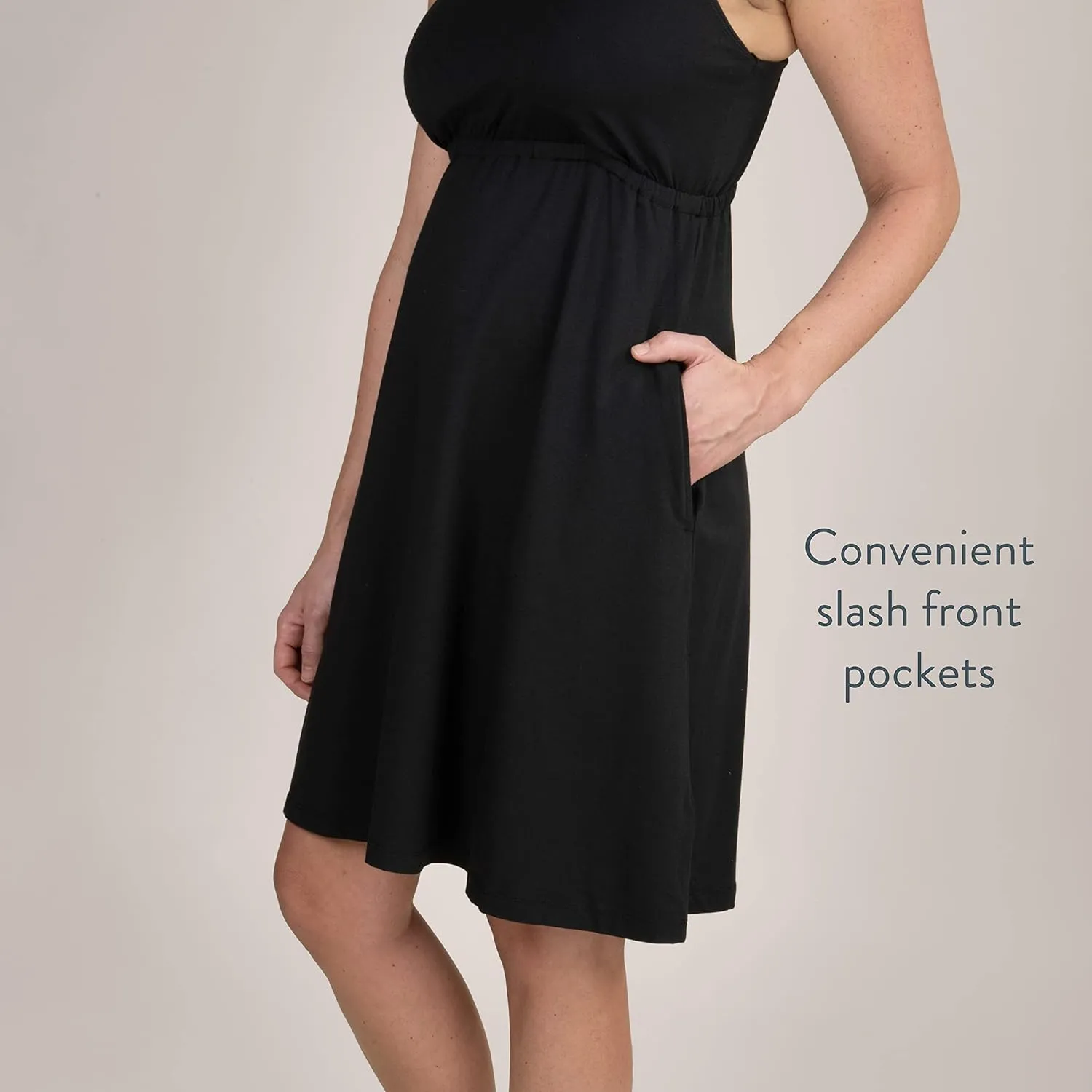 Bravado Designs Women's Maternity and Nursing Dress Empire Waist Sleeveless Clipdown for Breastfeeding