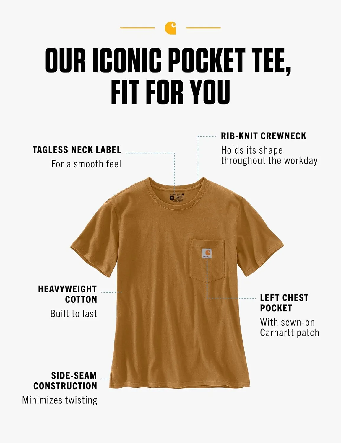 Carhartt Women's Loose Fit Heavyweight Short-Sleeve Pocket T-Shirt