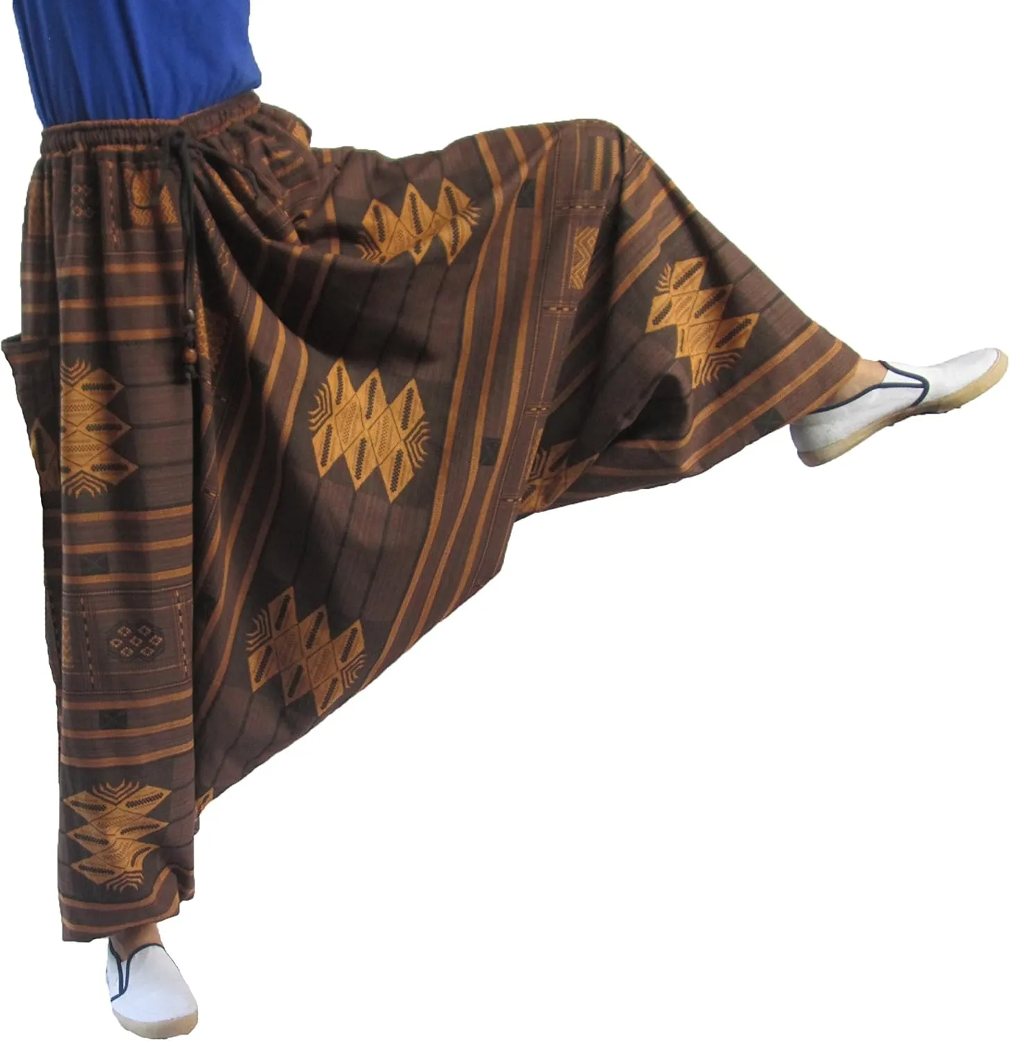 ChiangmaiThaiShop 100% Cotton Baggy Boho Aladin Yoga Harem Pants