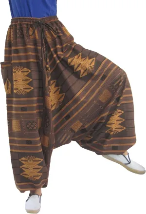 ChiangmaiThaiShop 100% Cotton Baggy Boho Aladin Yoga Harem Pants