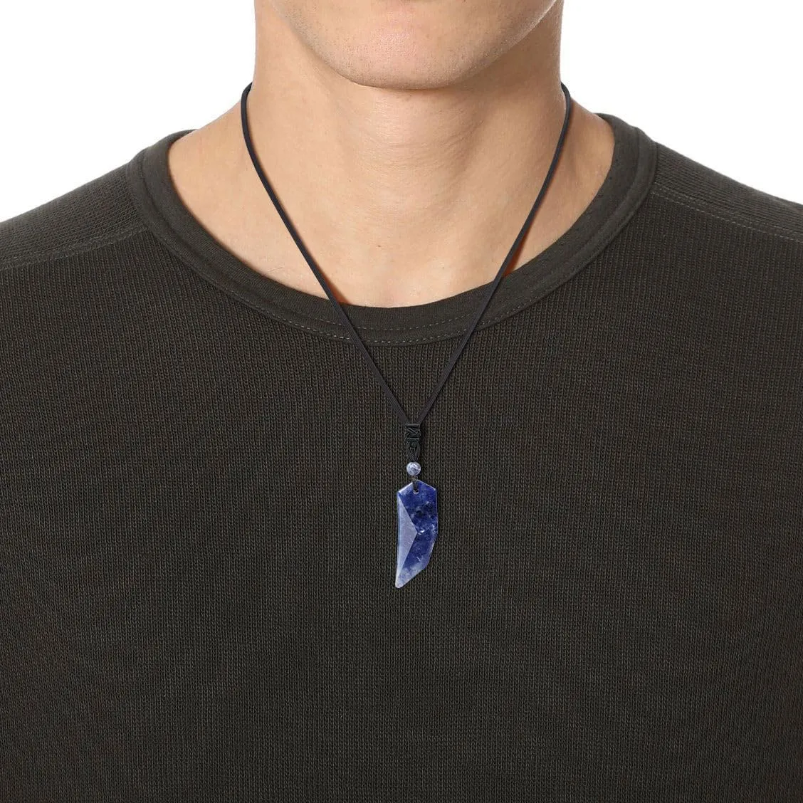 COAI Wolf Tooth Men's Healing Crystal Necklace