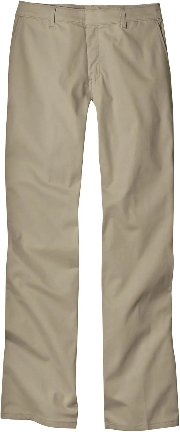 Dickies Women's Flat Front Stretch Cotton Blend Pants