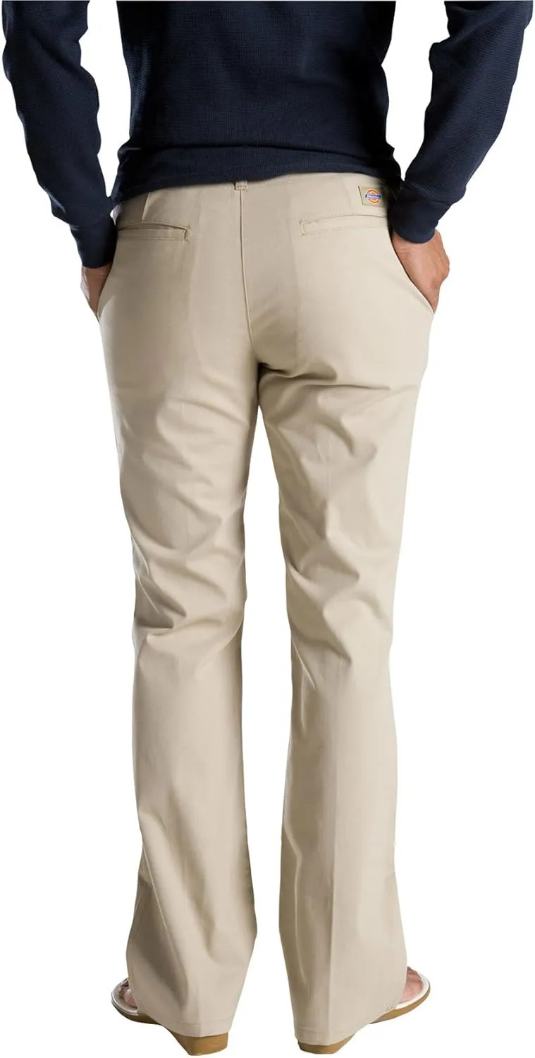Dickies Women's Flat Front Stretch Cotton Blend Pants