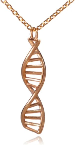 DNA Double Helix Science Stainless Steel Necklace