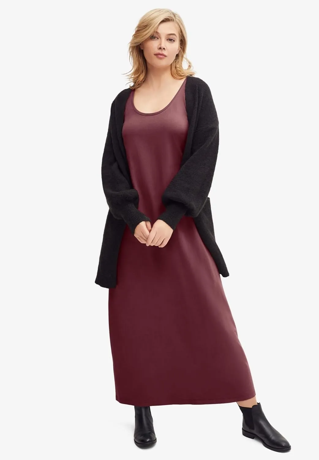 ellos Plus Size Sleeveless Knit Maxi Dress