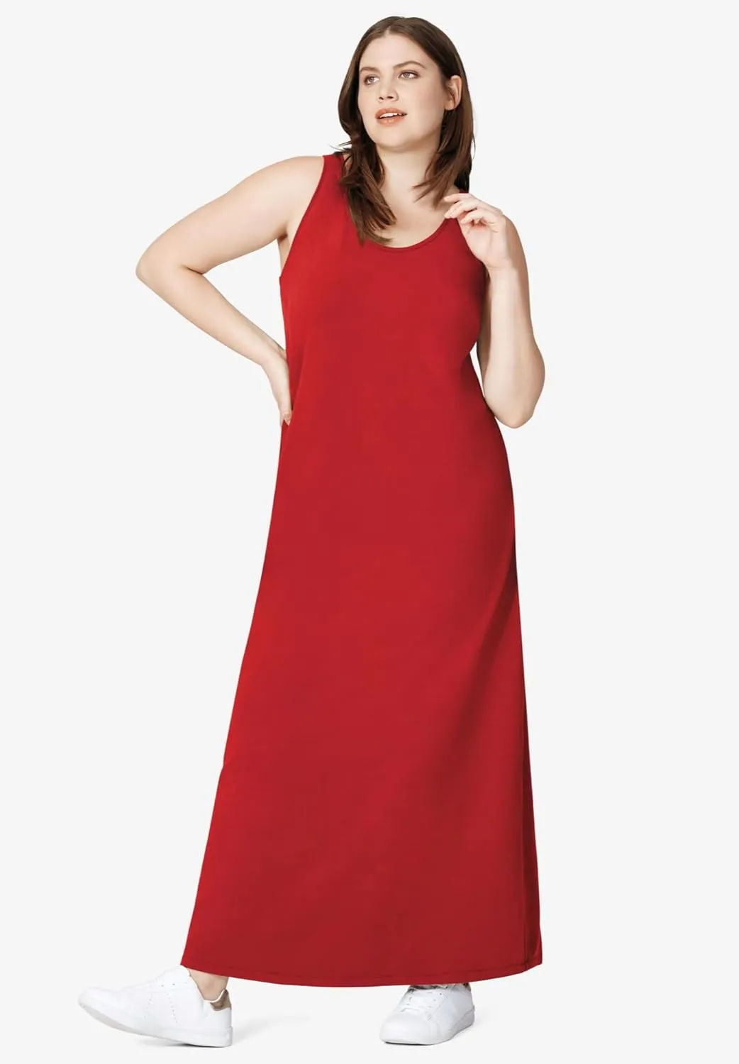 ellos Plus Size Sleeveless Knit Maxi Dress