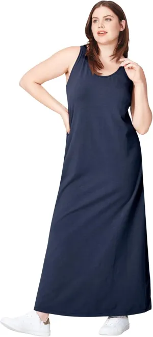ellos Plus Size Sleeveless Knit Maxi Dress