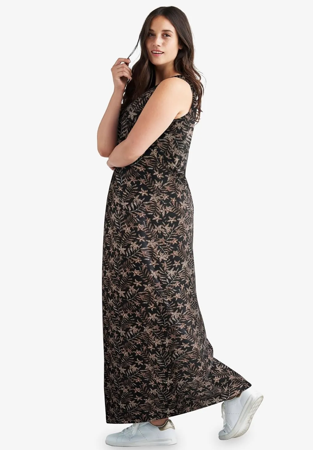 ellos Plus Size Sleeveless Knit Maxi Dress