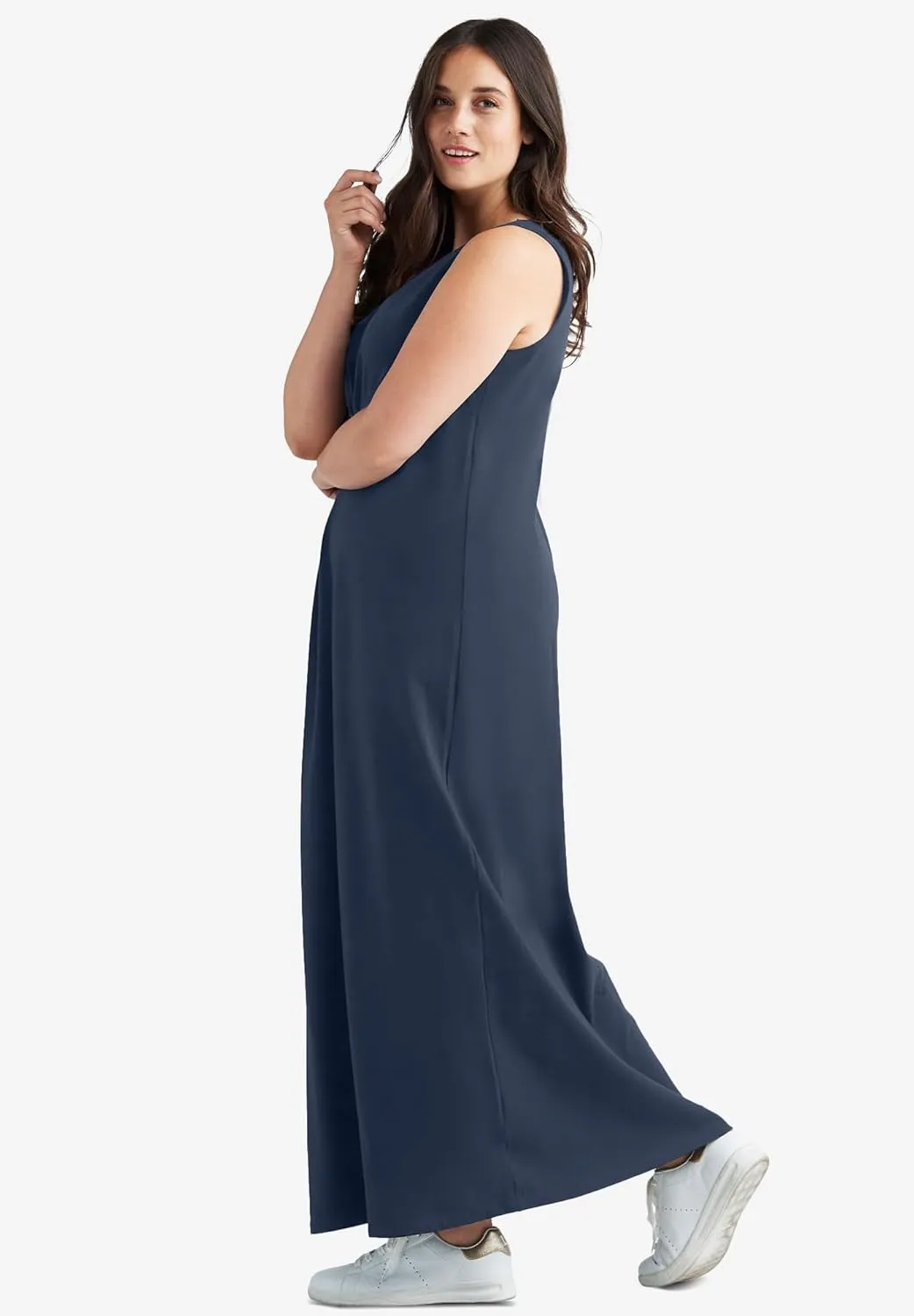 ellos Plus Size Sleeveless Knit Maxi Dress