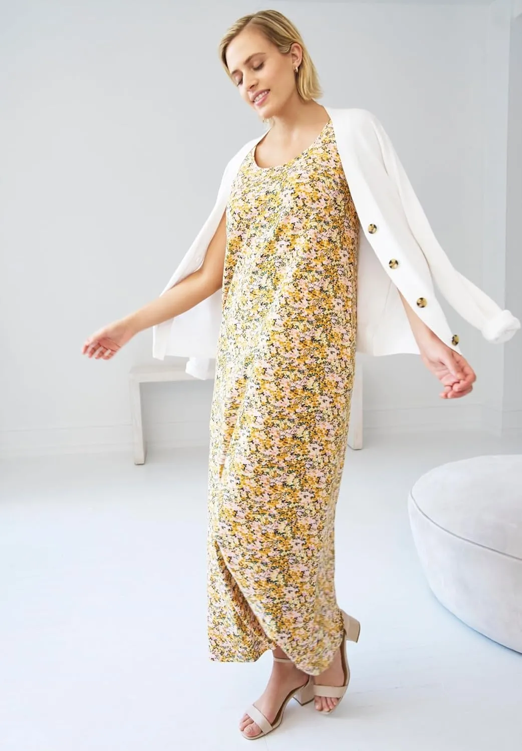 ellos Plus Size Sleeveless Knit Maxi Dress