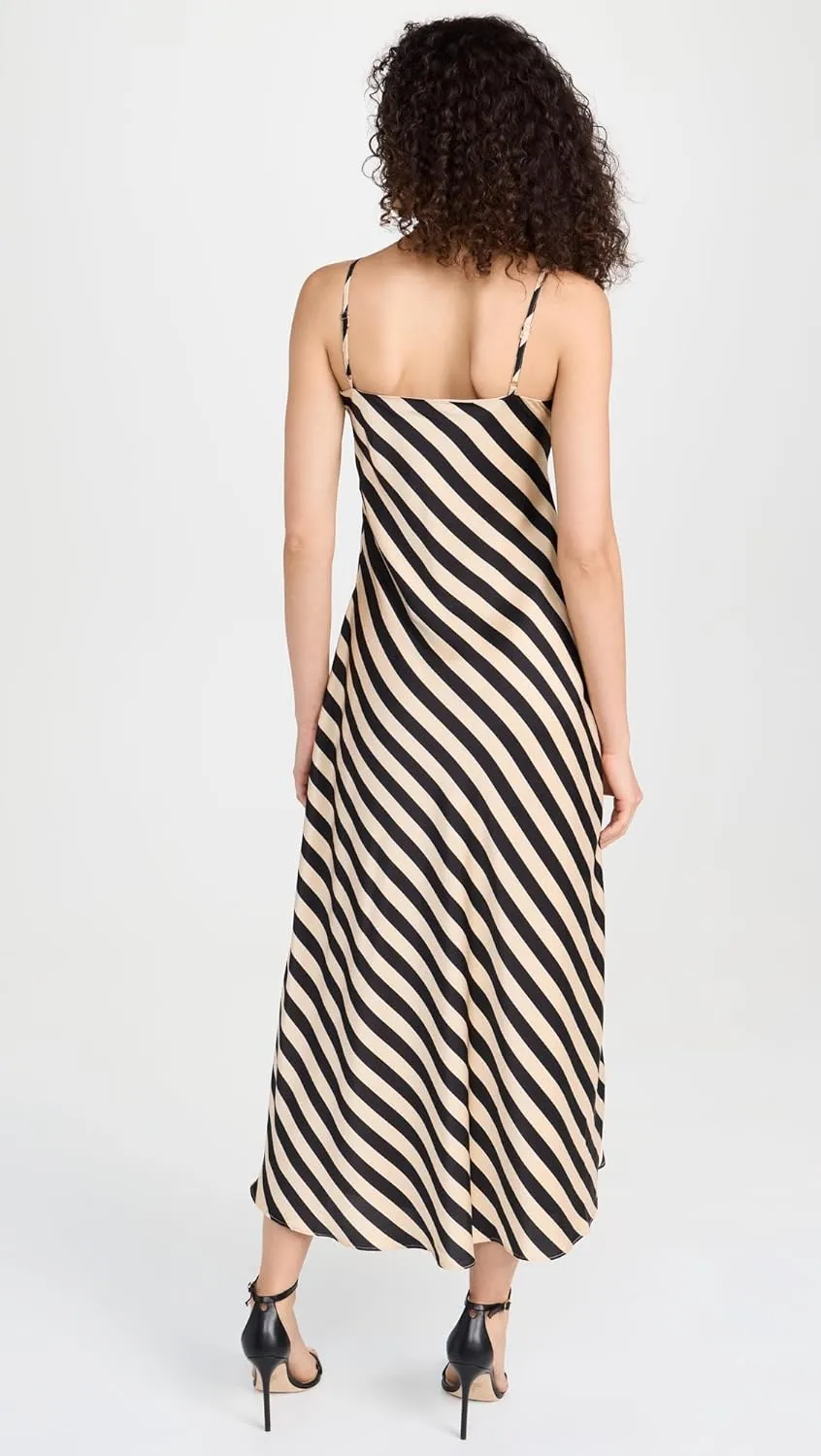 endless rose Striped Maxi Slip Dress