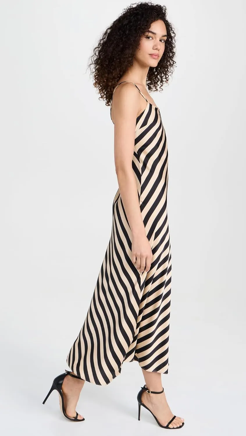 endless rose Striped Maxi Slip Dress