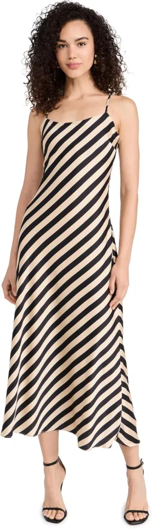 endless rose Striped Maxi Slip Dress