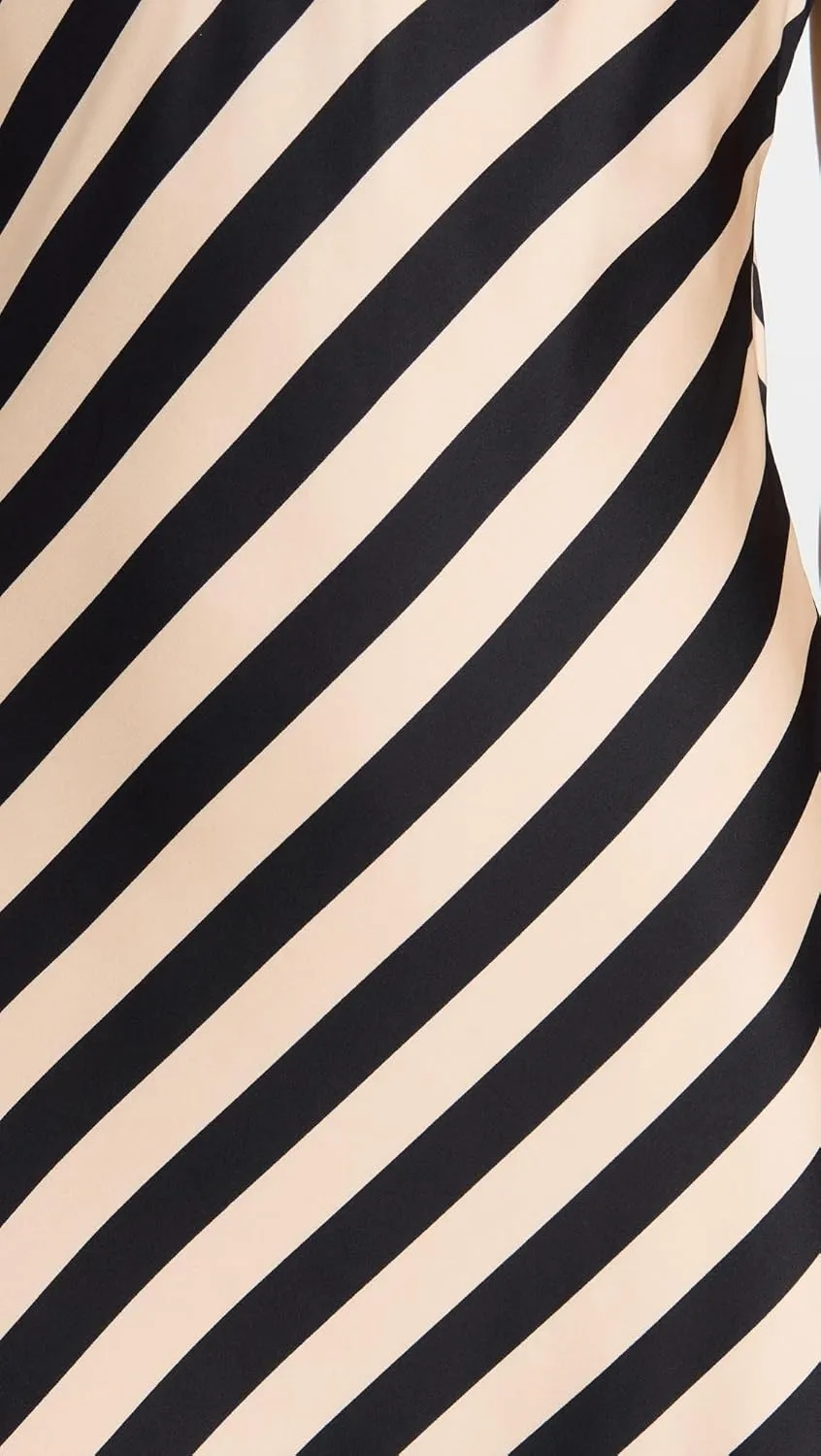 endless rose Striped Maxi Slip Dress