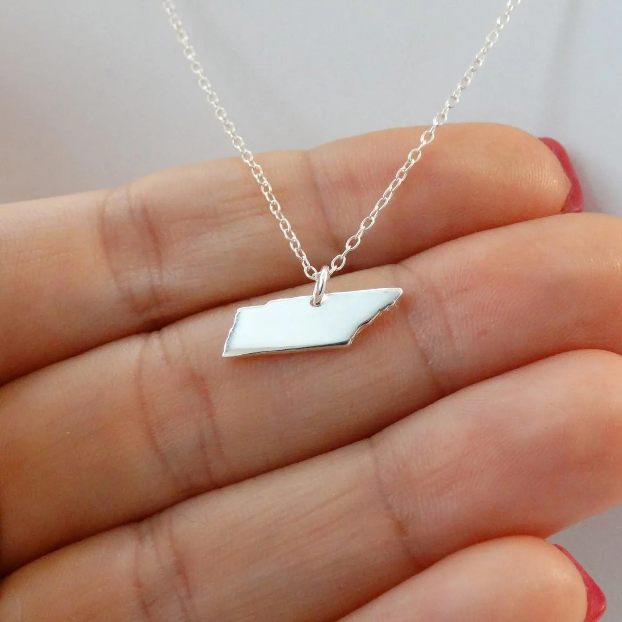 FashionJunkie4Life 925 Sterling Silver US States Pendant Necklaces