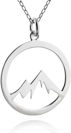 FashionJunkie4Life Mountain Pendant Necklaces for Men and Women