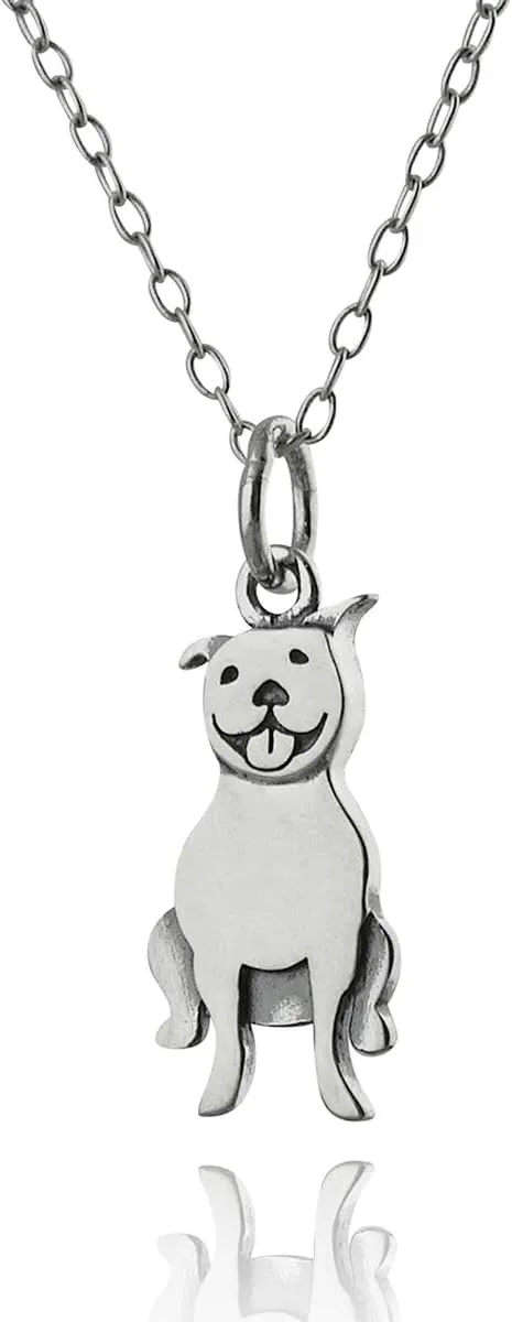 FashionJunkie4Life Sterling Silver 3D Dog Breed Necklaces