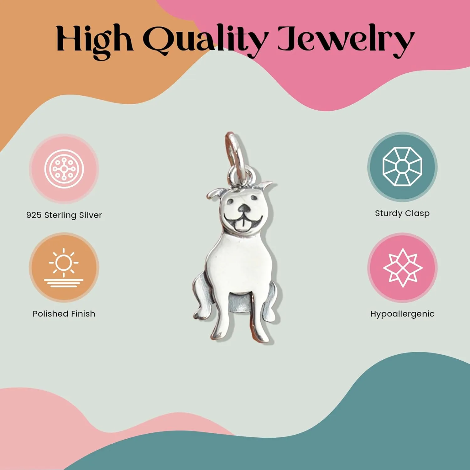 FashionJunkie4Life Sterling Silver 3D Dog Breed Necklaces