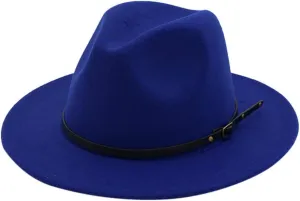 Fedora Hats for Men Women Wide Brim Fedora Panama Hat Men's Dress Hats with Belt Buckle Dress Hats for Men