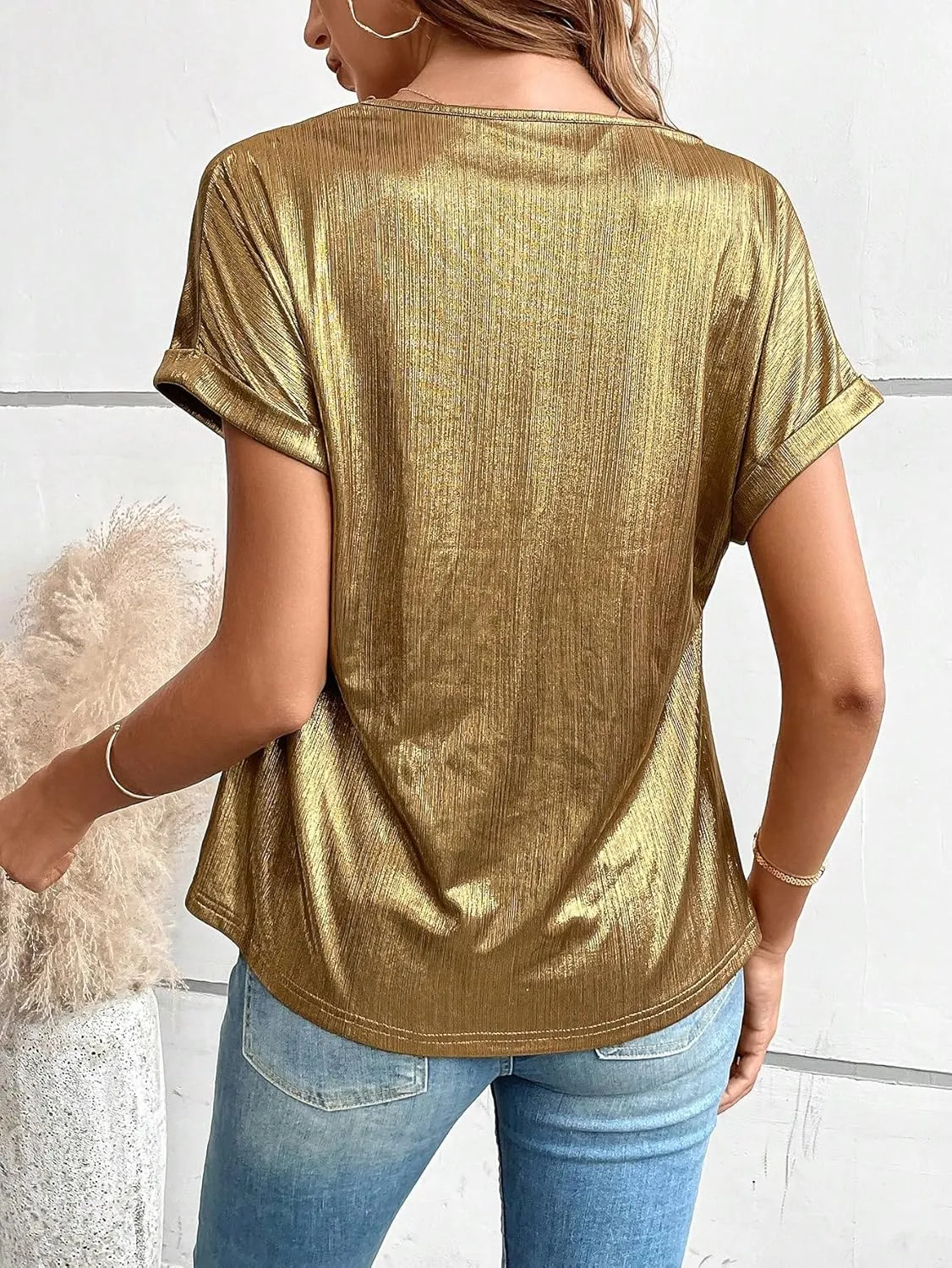 Floerns Women's Casual Cap Sleeve Leopard Print Satin Silk Blouse Tops