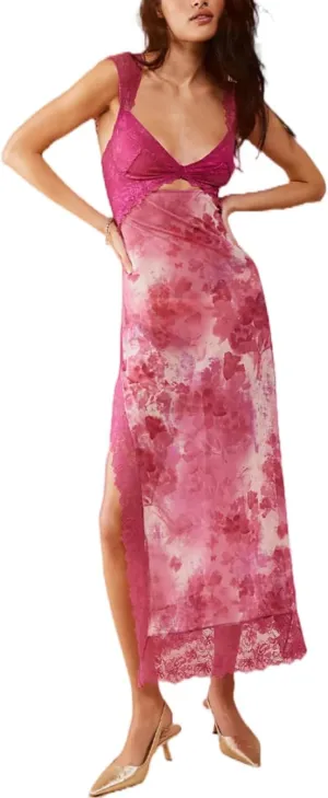 Floral Lace Maxi Slip Dress Summer Sleeveless Backless Bodycon Dress Cut Out Spaghetti Strap Long Dress