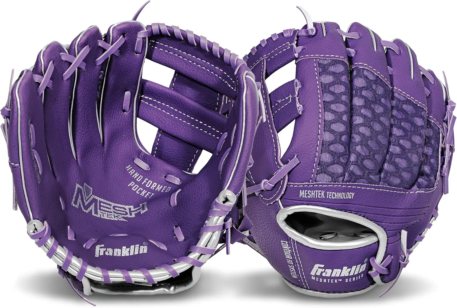 Franklin Sports Kids Baseball Glove   Ball Sets - Meshtek Youth Teeball Gloves for Kids   Toddlers - Left   Right Hand Throw Mitts   Glove Sets with Foam Balls - Boys   Girls Gloves - 9.5" Inch