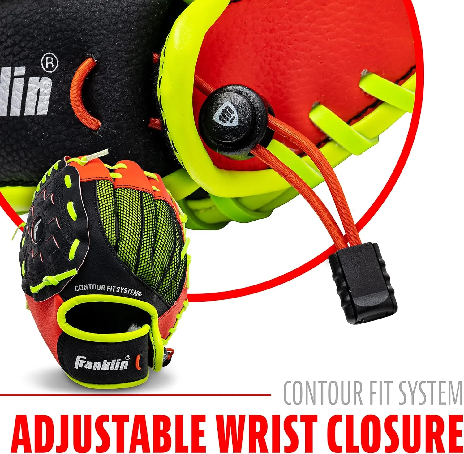 Franklin Sports Youth Teeball Glove - 9.0 Inch Neo-Grip Synthetic Leather Fielding Glove - Left & Right Handed Ready To Play with Ball