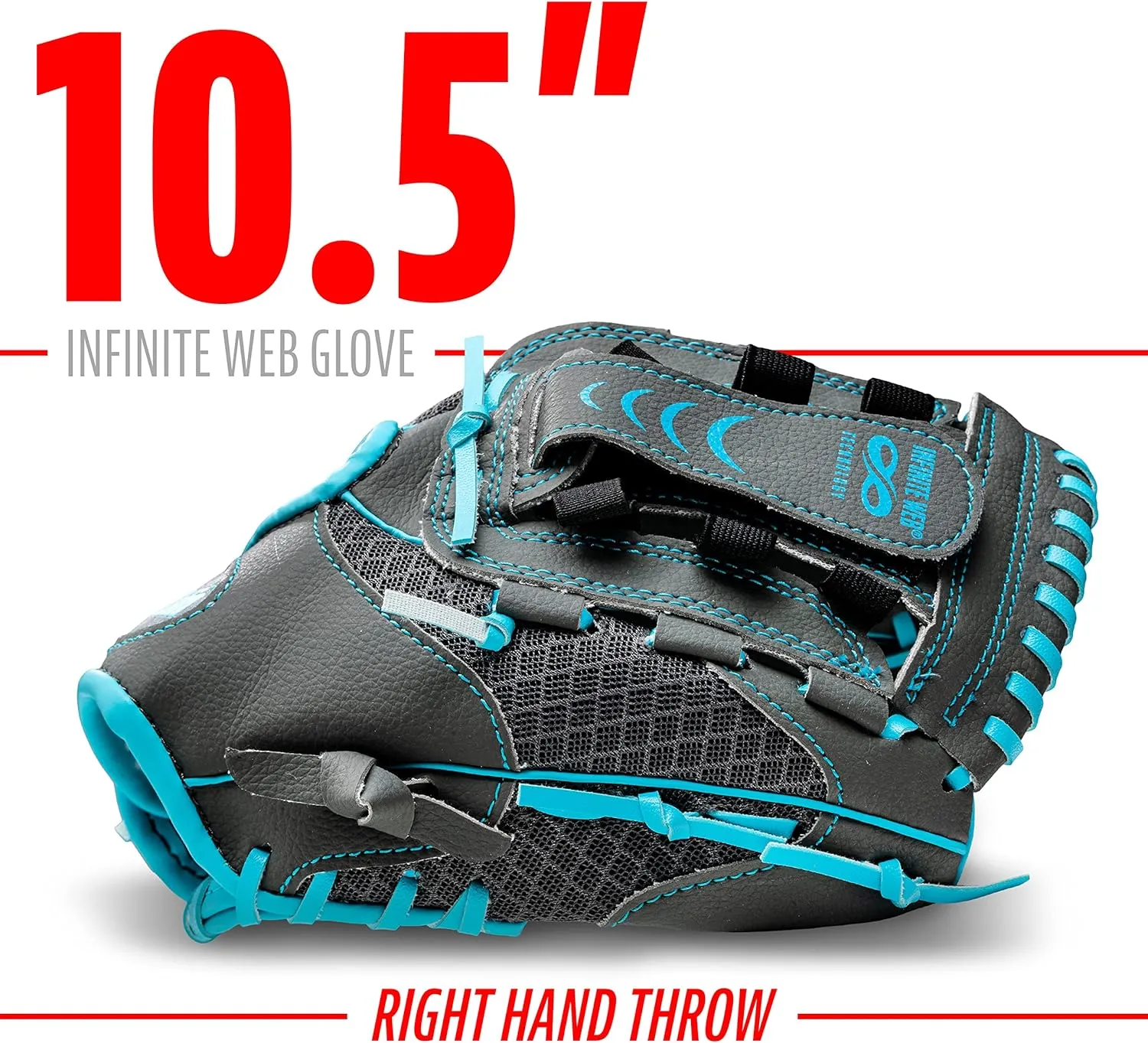 Franklin Sports Youth Teeball Gloves - Shok Sorb Kids Baseball   Teeball Mitt - Boys   Girls Fielders Gloves for Teeball, Baseball   Softball - 10.5" Inch Glove - Multiple Colors
