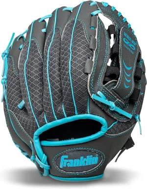 Franklin Sports Youth Teeball Gloves - Shok Sorb Kids Baseball   Teeball Mitt - Boys   Girls Fielders Gloves for Teeball, Baseball   Softball - 10.5" Inch Glove - Multiple Colors