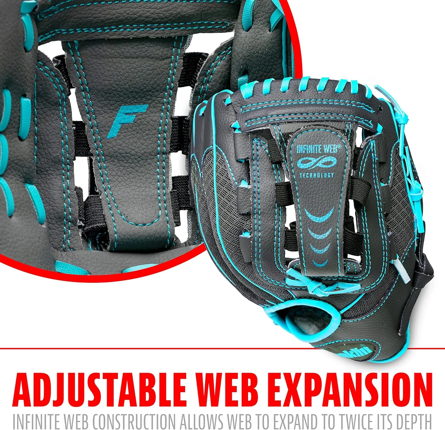 Franklin Sports Youth Teeball Gloves - Shok Sorb Kids Baseball   Teeball Mitt - Boys   Girls Fielders Gloves for Teeball, Baseball   Softball - 10.5" Inch Glove - Multiple Colors