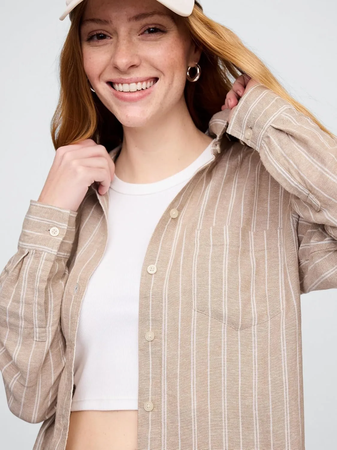 GAP Women's Linen Easy Shirt