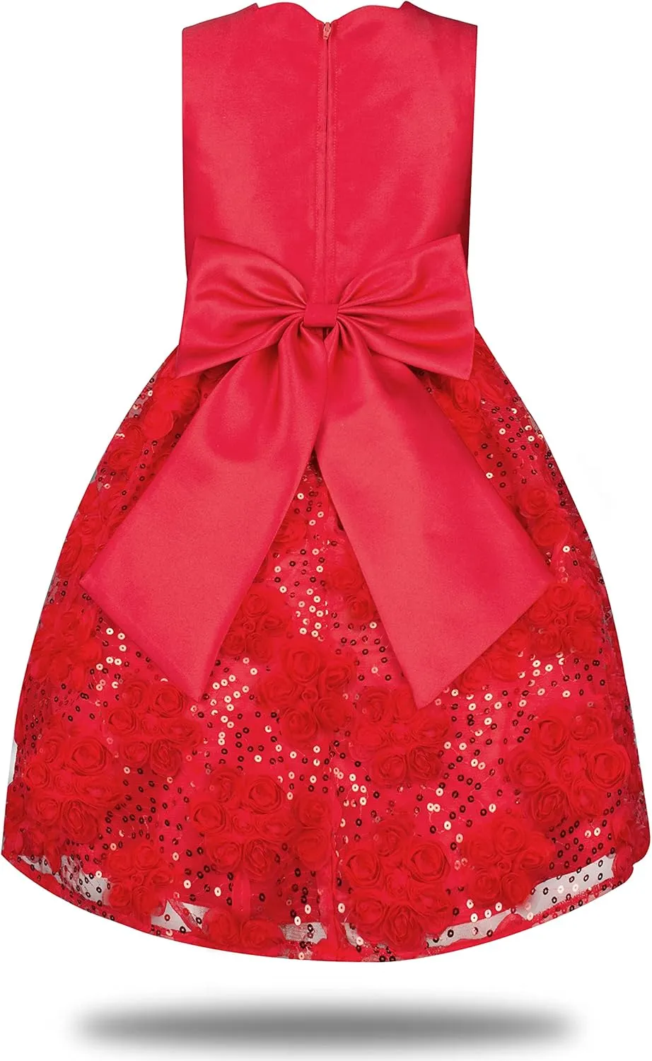 Girls Christmas Dress Red Party Dance Birthday Dress for Toddler Little Girls